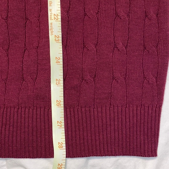 Club Room Men's V-Neck Sweater Vest - Burgundy - Picture 6 of 6